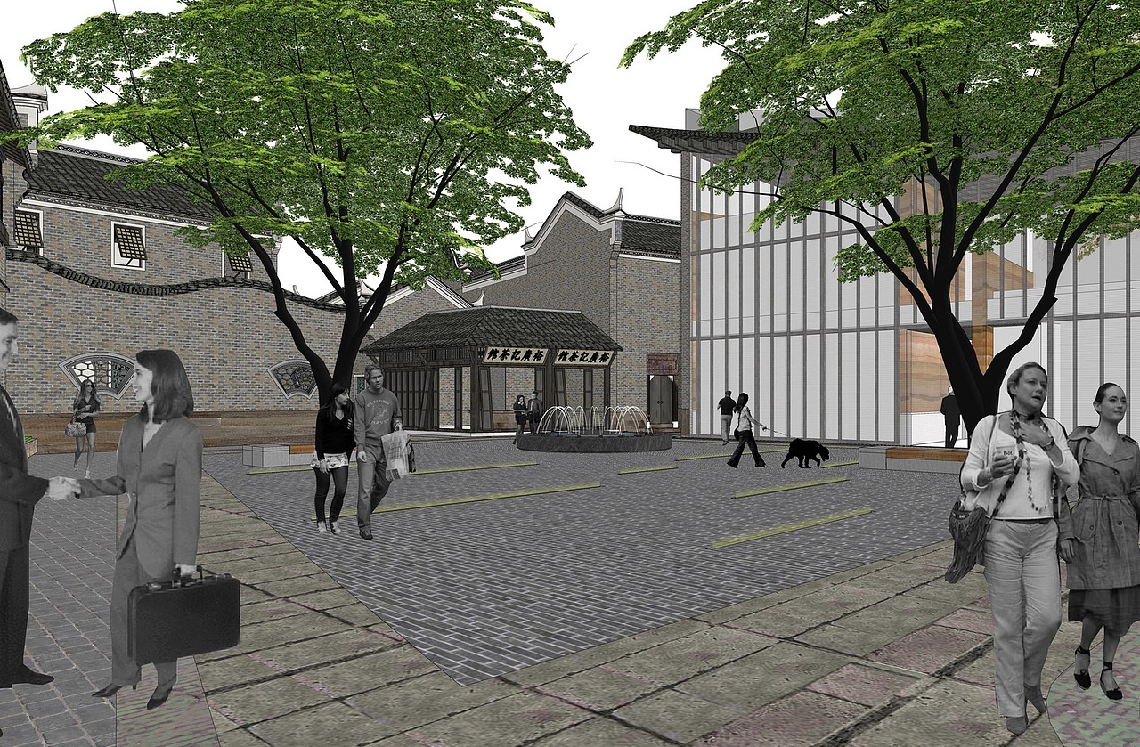 民国风商业街SU模型下载（图ZMzQwMTQyOTQw） - 建筑设计 - 站酷设计师素模网原创素材 - 站酷ZCOOL