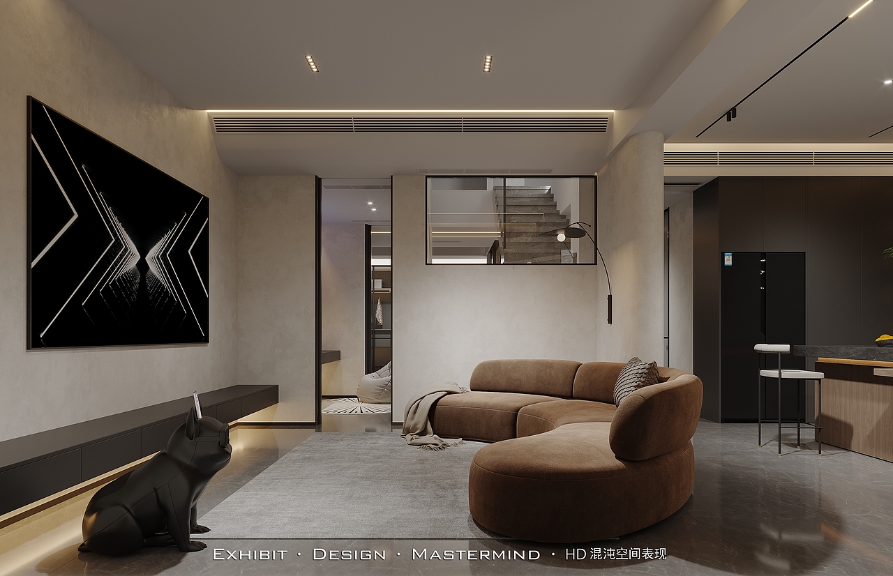 现代 简约风 客餐厅效果 X 混沌空间表现
