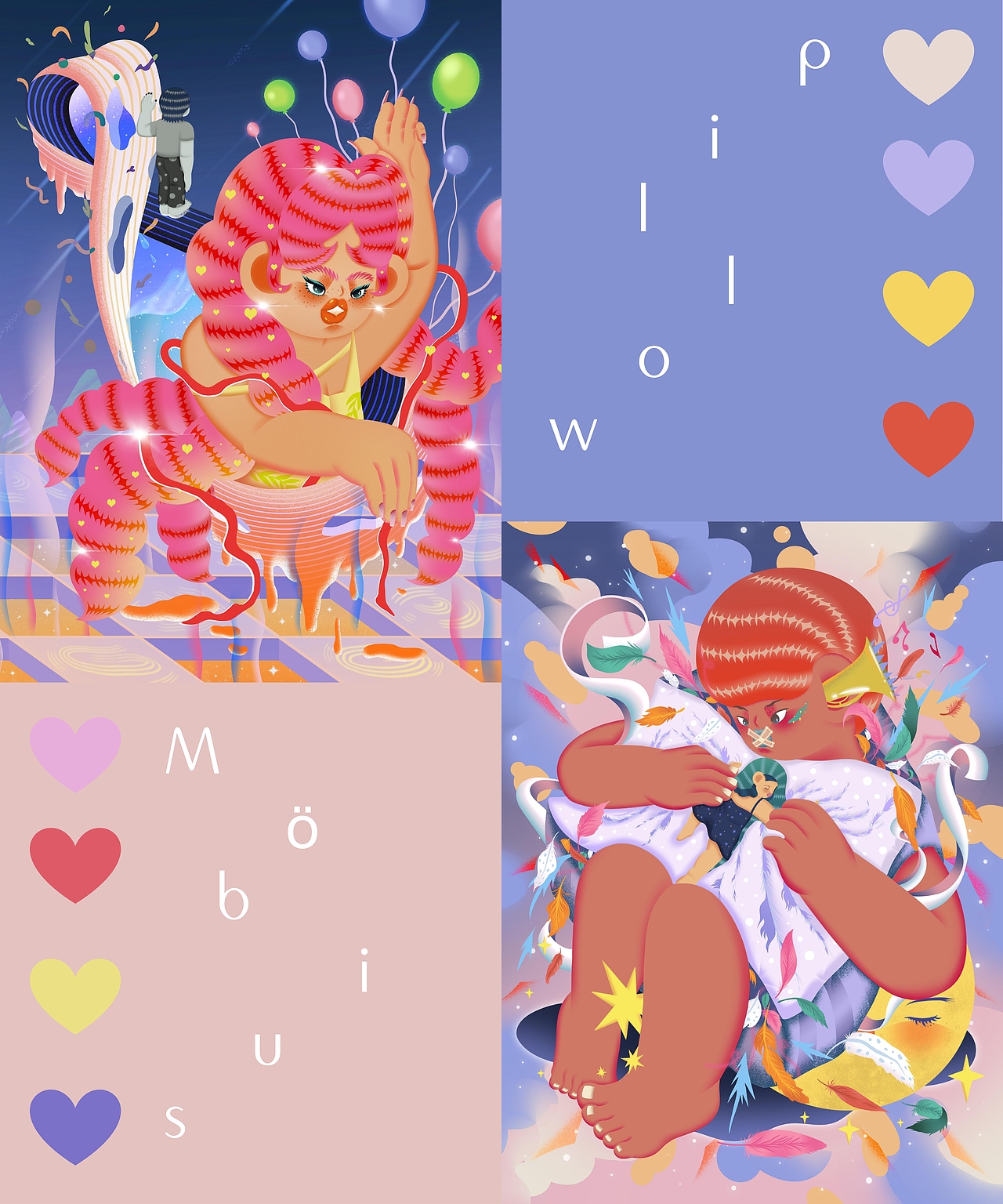 原创插画合集 | Love story 爱情故事（图ZMzQ0MDQwNzQw） - 艺术插画 - 站酷设计师薇生物_原创素材 - 站酷ZCOOL