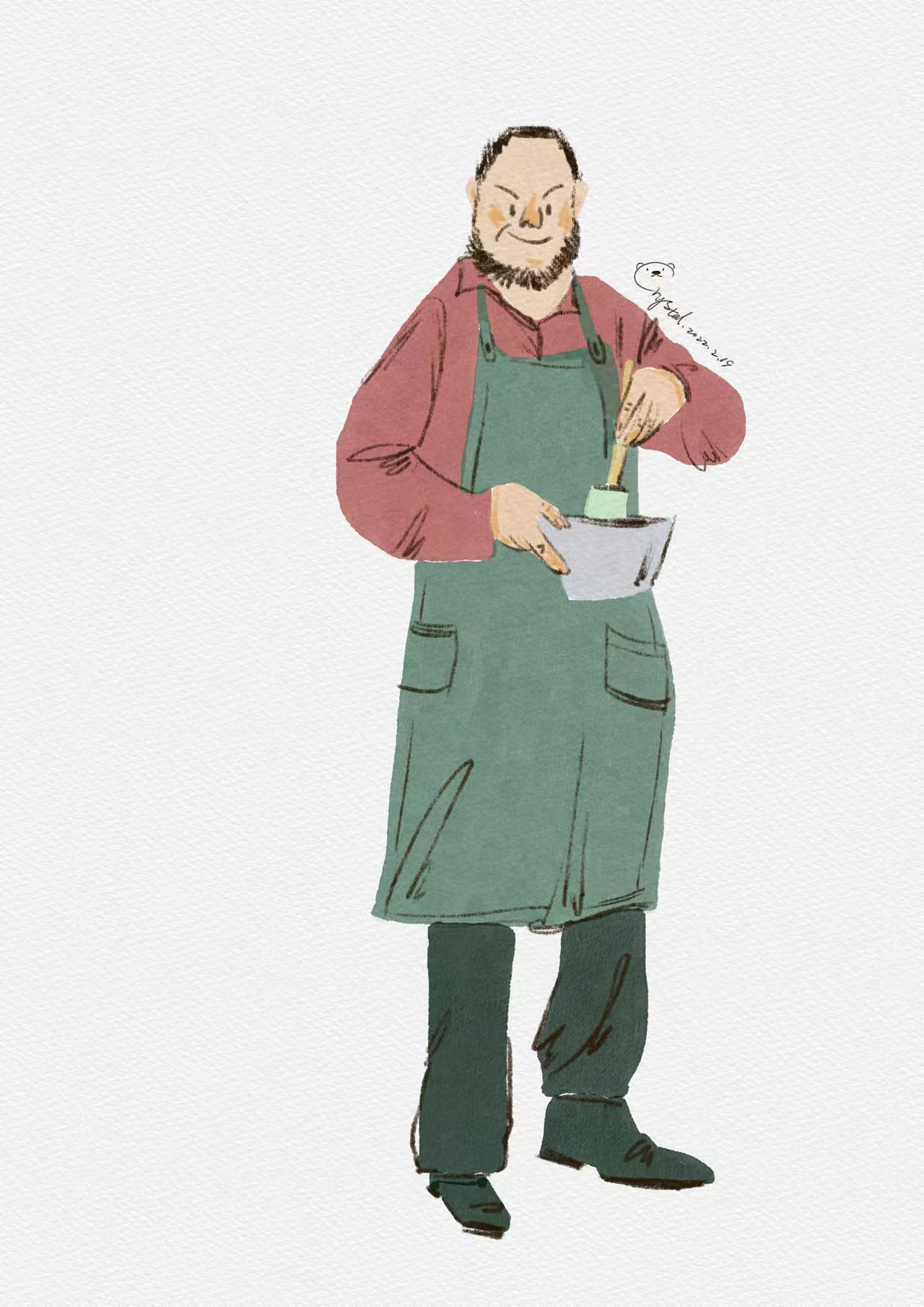 仿水彩人物速写（图ZMzIwMTYxNzgw） - 创作习作 - 站酷设计师张小熊_Crystal原创素材 - 站酷ZCOOL