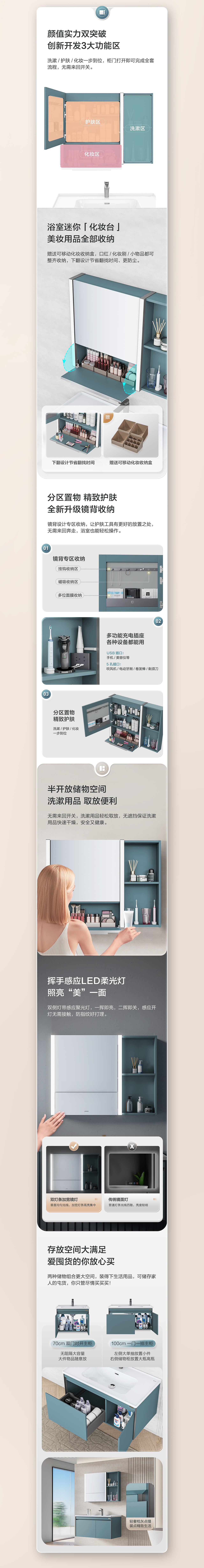 JOMOO九牧 | 智能美妆浴室柜详情页设计