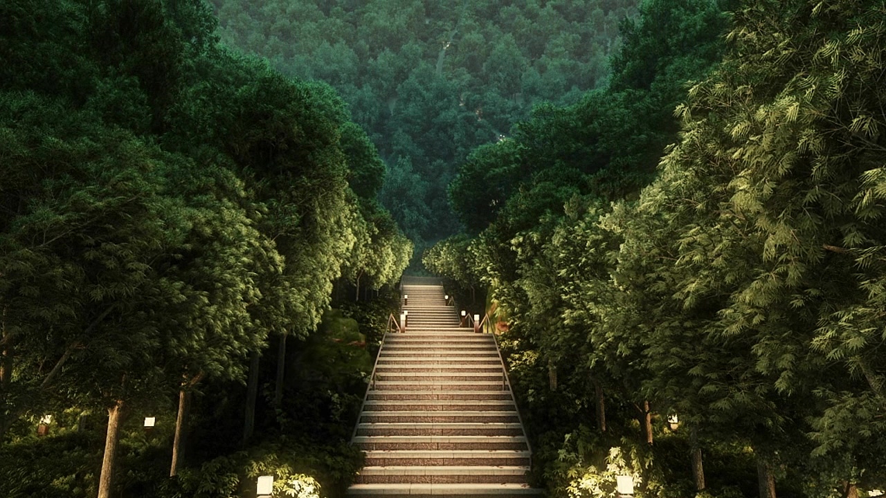 步行街大荧幕商城景区综合体三维演示动画