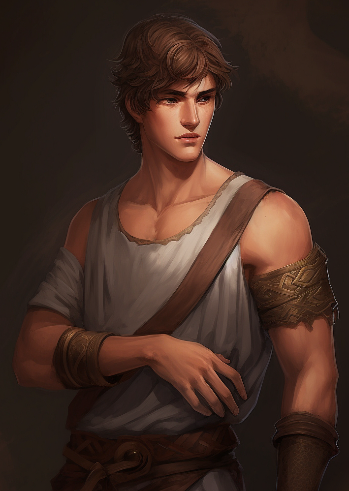 动漫帅哥 欧风 肌肉男 AI+板绘创作 请勿商用