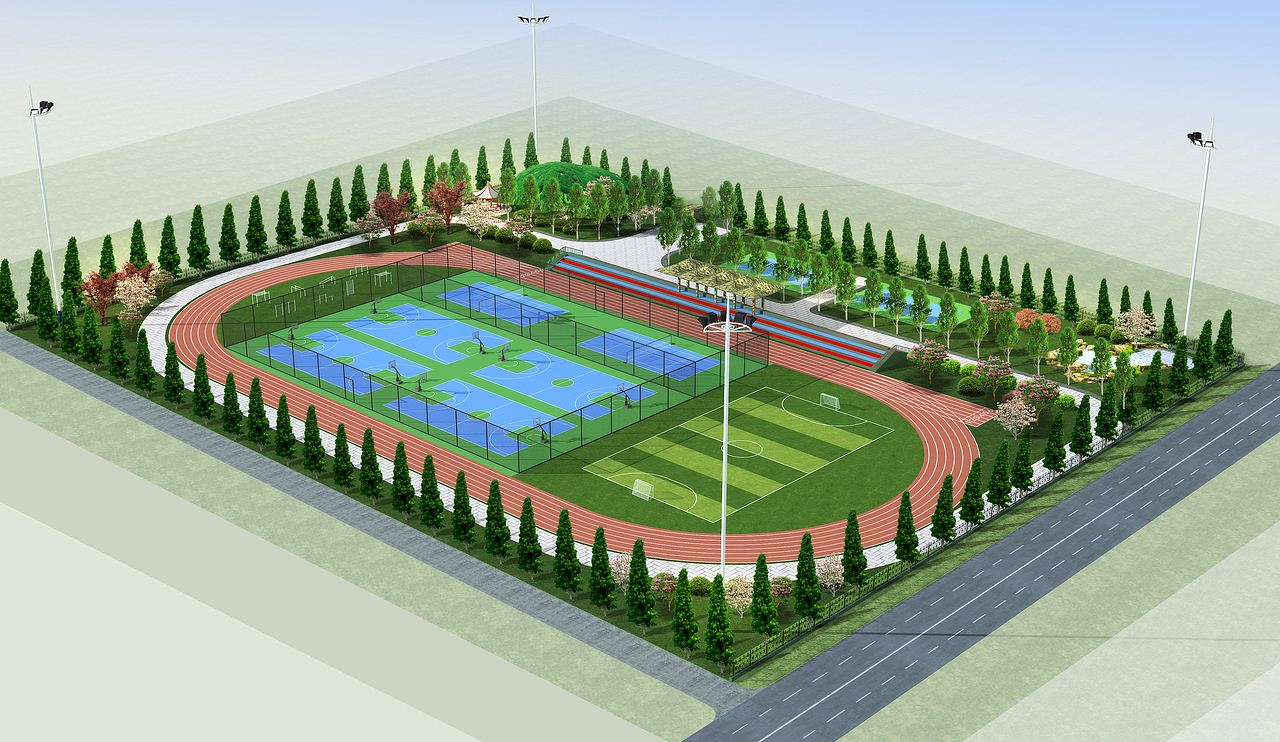 各种体育场效果图设计制作