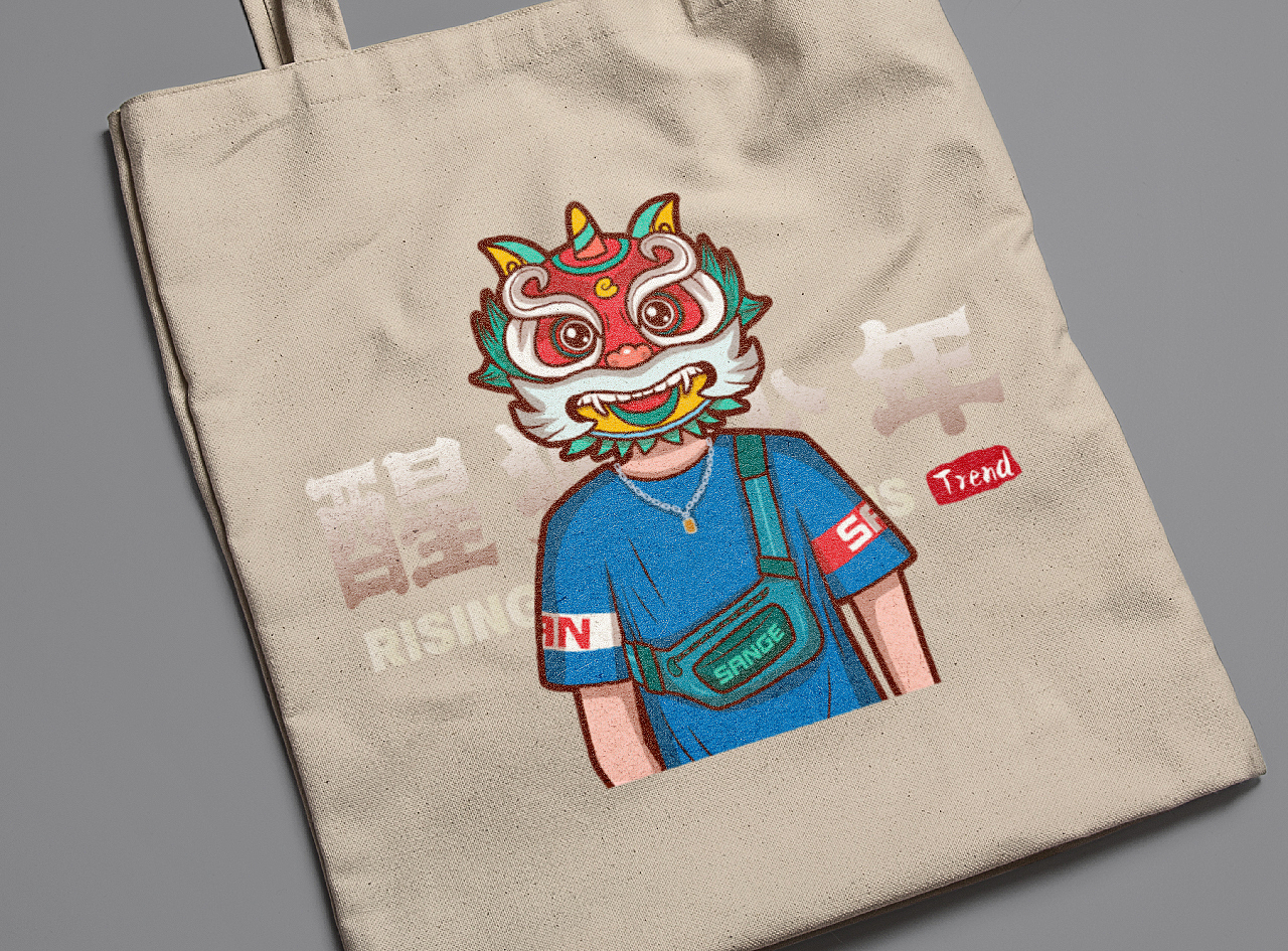 醒狮少年-国潮服饰ip人物形象设计