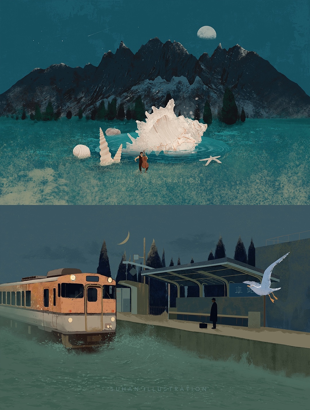 2022年度插画总结｜素履夜谈（图ZMzI5NTM4NDE2） - 艺术插画 - 站酷设计师苏寒原创素材 - 站酷ZCOOL