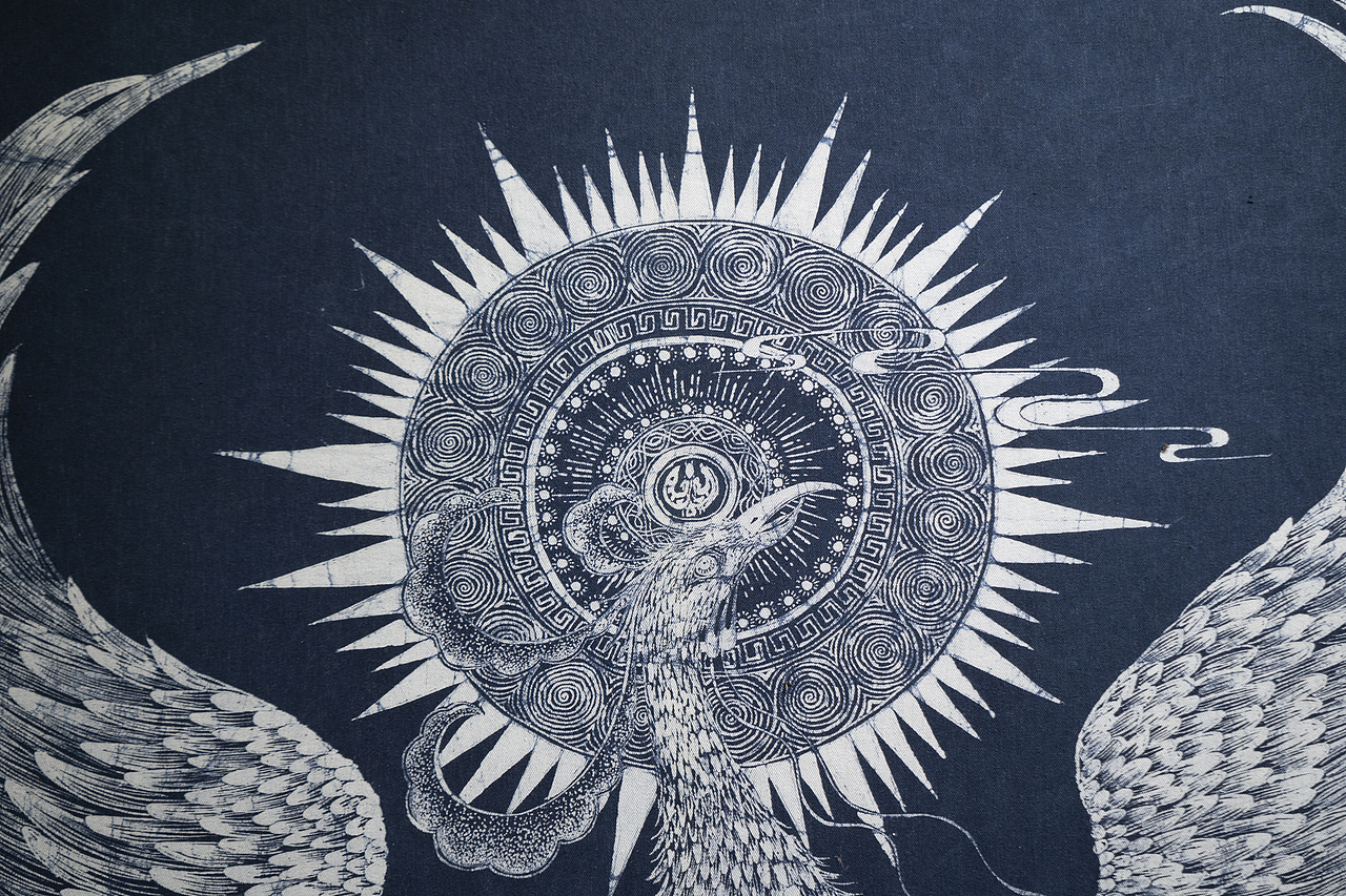 蜡染系列作品《凤凰涅槃》（图ZMzM3NzYwMDA4） - 其他手工艺 - 站酷设计师子木染物原创素材 - 站酷ZCOOL