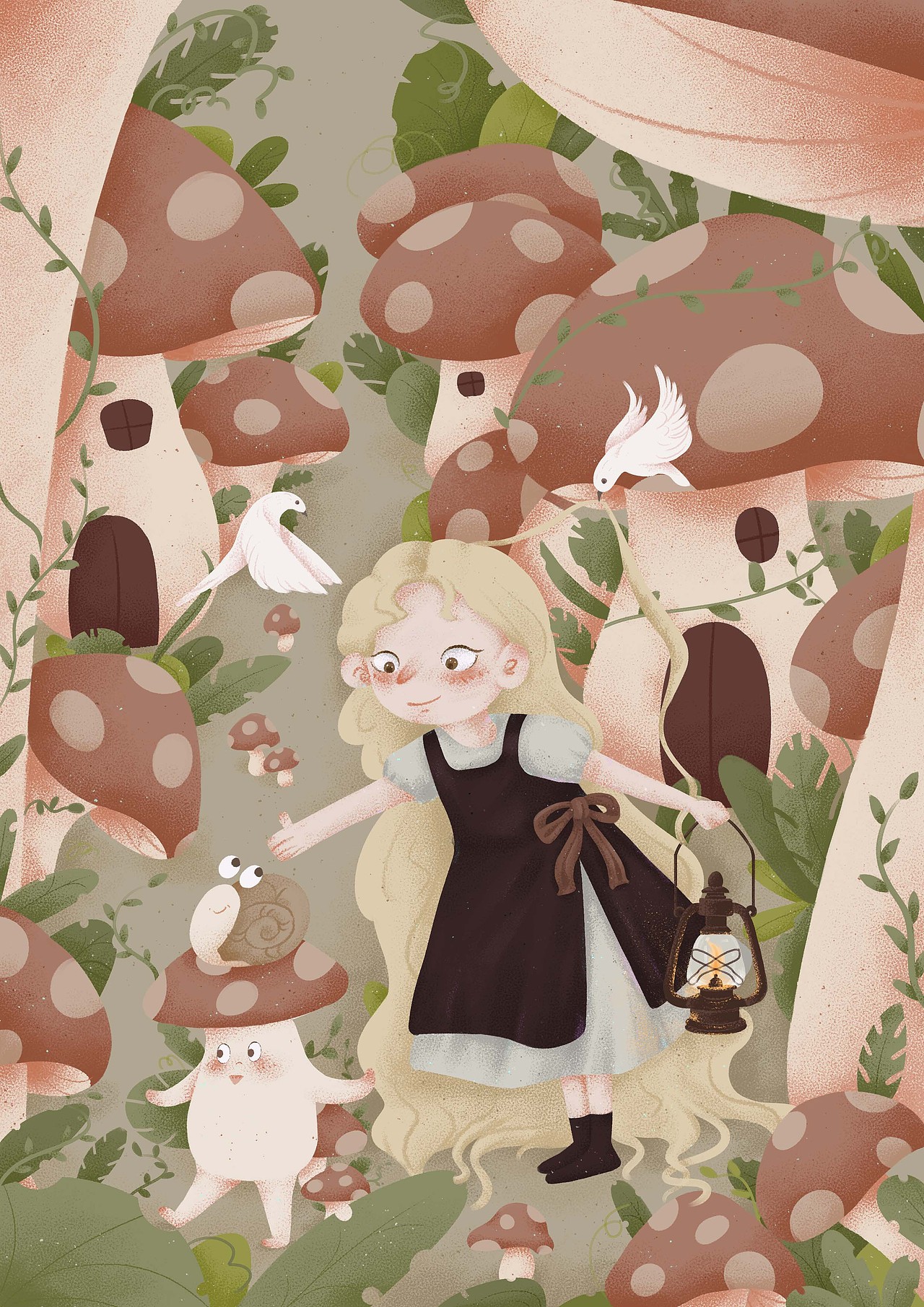 《蘑菇世界》（图ZMzQxMTU0MzMy） - 儿童插画 - 站酷设计师Z067250216原创素材 - 站酷ZCOOL