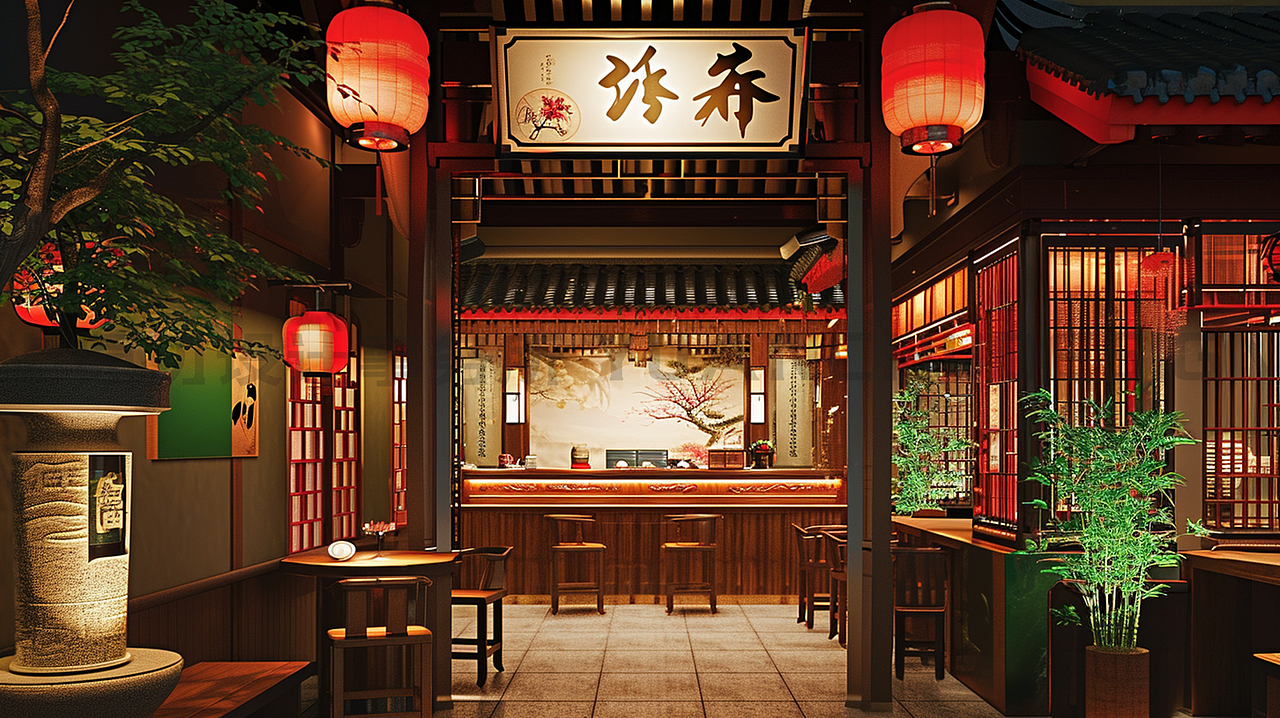 厦门 店面装修室内空间餐厅设计 传统中式唐人街菜馆（图ZMzU5MTgzNDI4） - 酒店餐饮设计 - 站酷设计师葉文濤VictorYeh原创素材 - 站酷ZCOOL