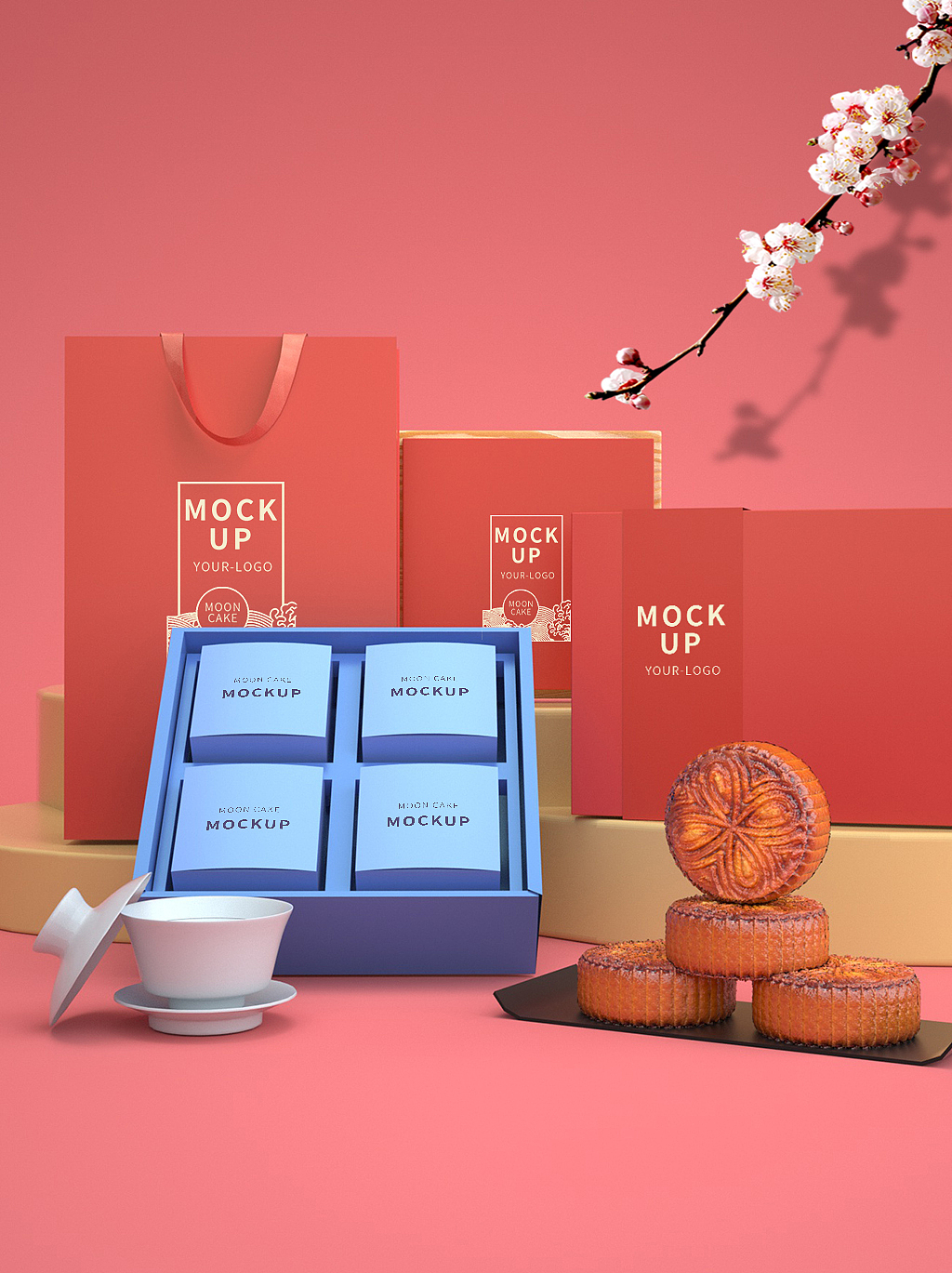 【枫思设计】中秋月饼包装礼盒设计样机（图ZMzUxNDU3MDg0） - 图案 - 站酷设计师枫思设计工作室原创素材 - 站酷ZCOOL