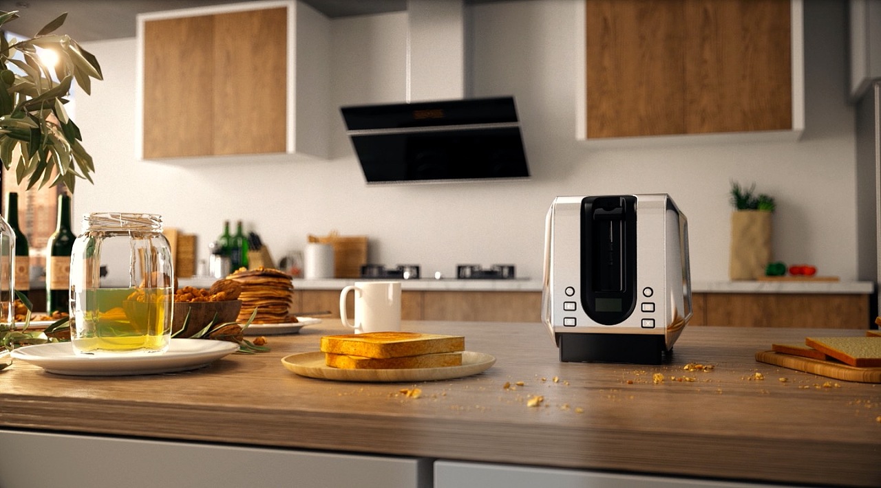 小家电多士炉三维动画设计