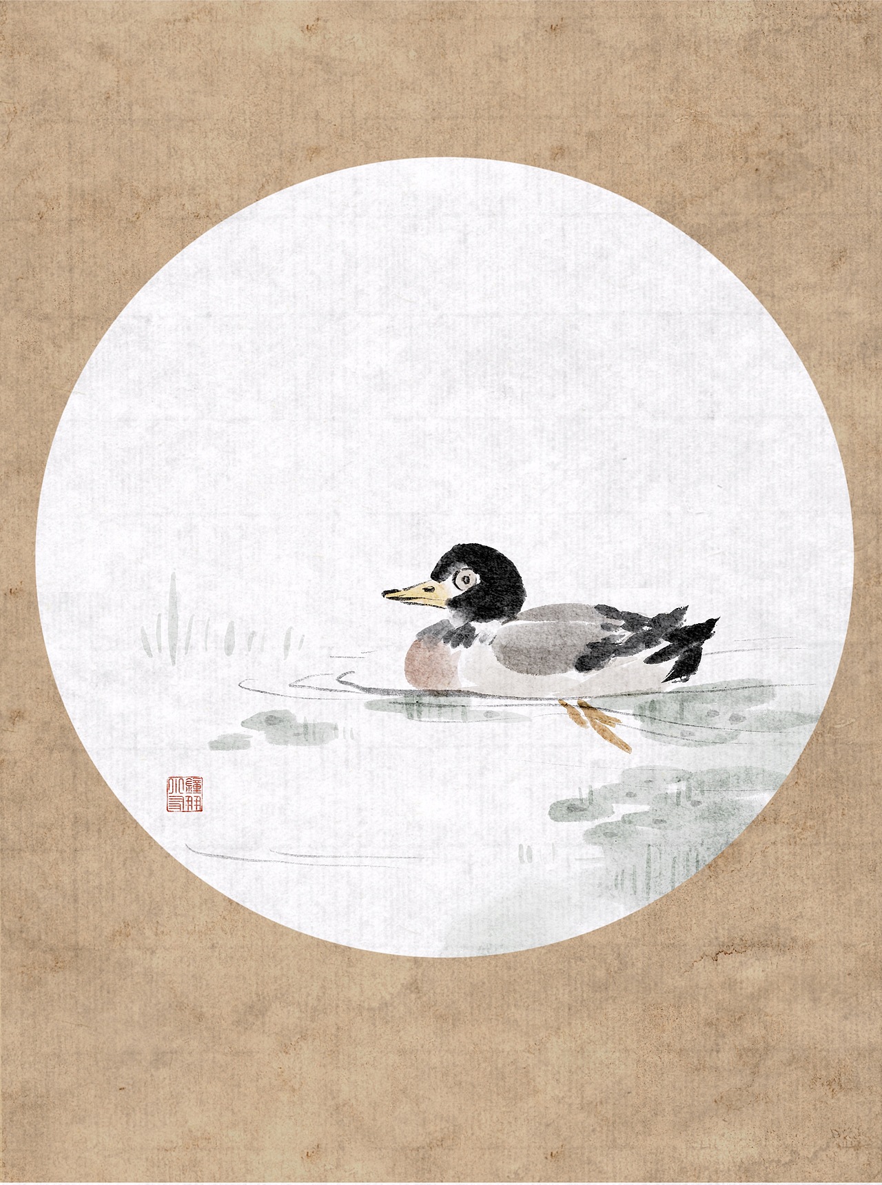 水墨花鸟系列（图ZMzYxMDIwNzQw） - 儿童插画 - 站酷设计师钟小朋友原创素材 - 站酷ZCOOL