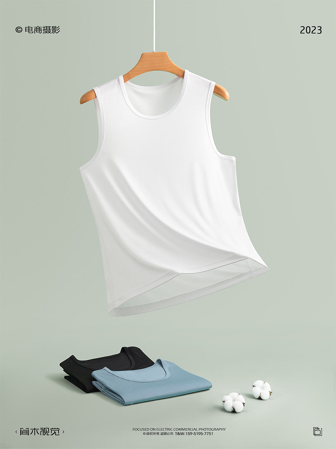 男士背心产品摄影丨简木视觉 背心T恤儿童吊带拍摄