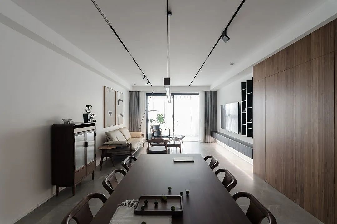 三口之家的164㎡,当简约遇上新中式这房子可以打满分