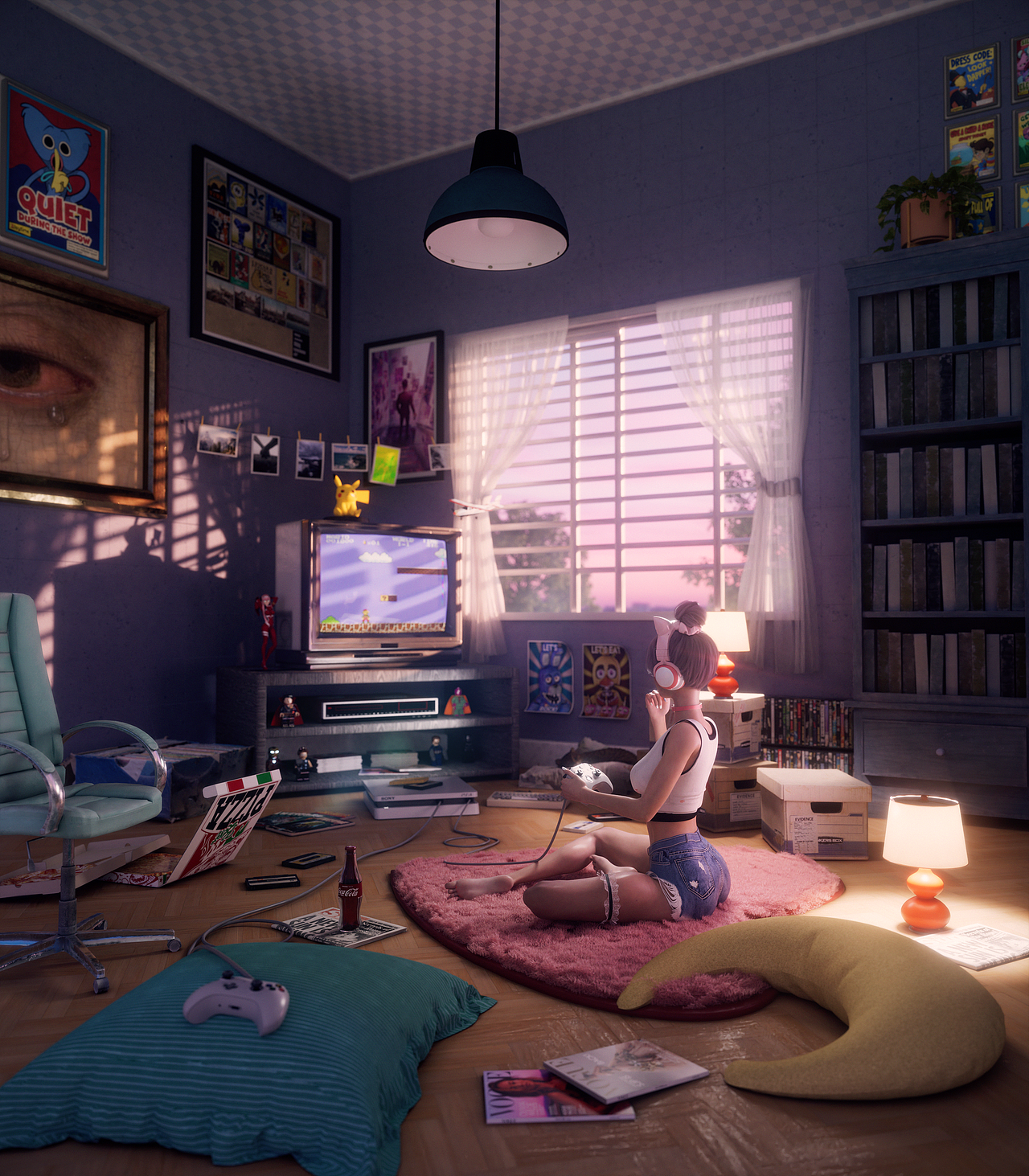 Cyberpunk—三维赛博少女风格系列（图ZMzU2MzIxODcy） - 场景 - 站酷设计师ZE_JASON原创素材 - 站酷ZCOOL