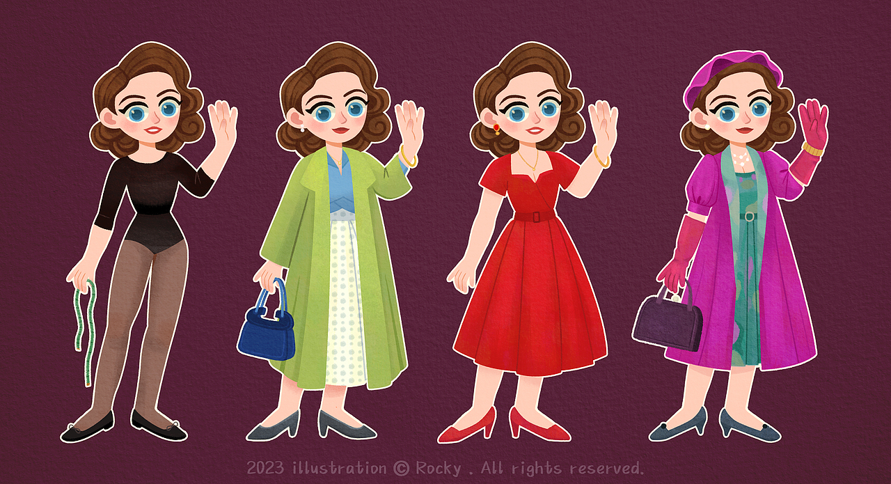 麦瑟尔夫人插画贴纸