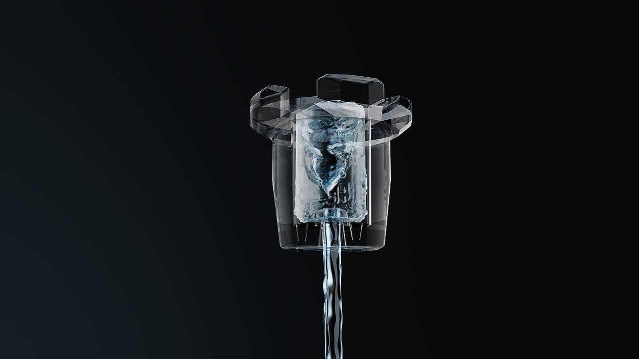 箭牌盈月系列花洒三维动画