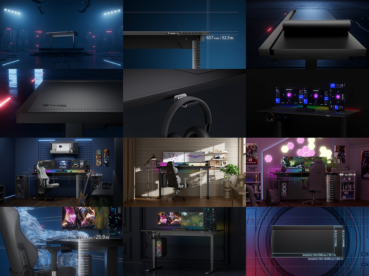 SecretLab x Magnus Pro—暗调电竞桌（图ZMzU3NjEwNjY0） - 动画/影视 - 站酷设计师歌歌碎碎念原创素材 - 站酷ZCOOL