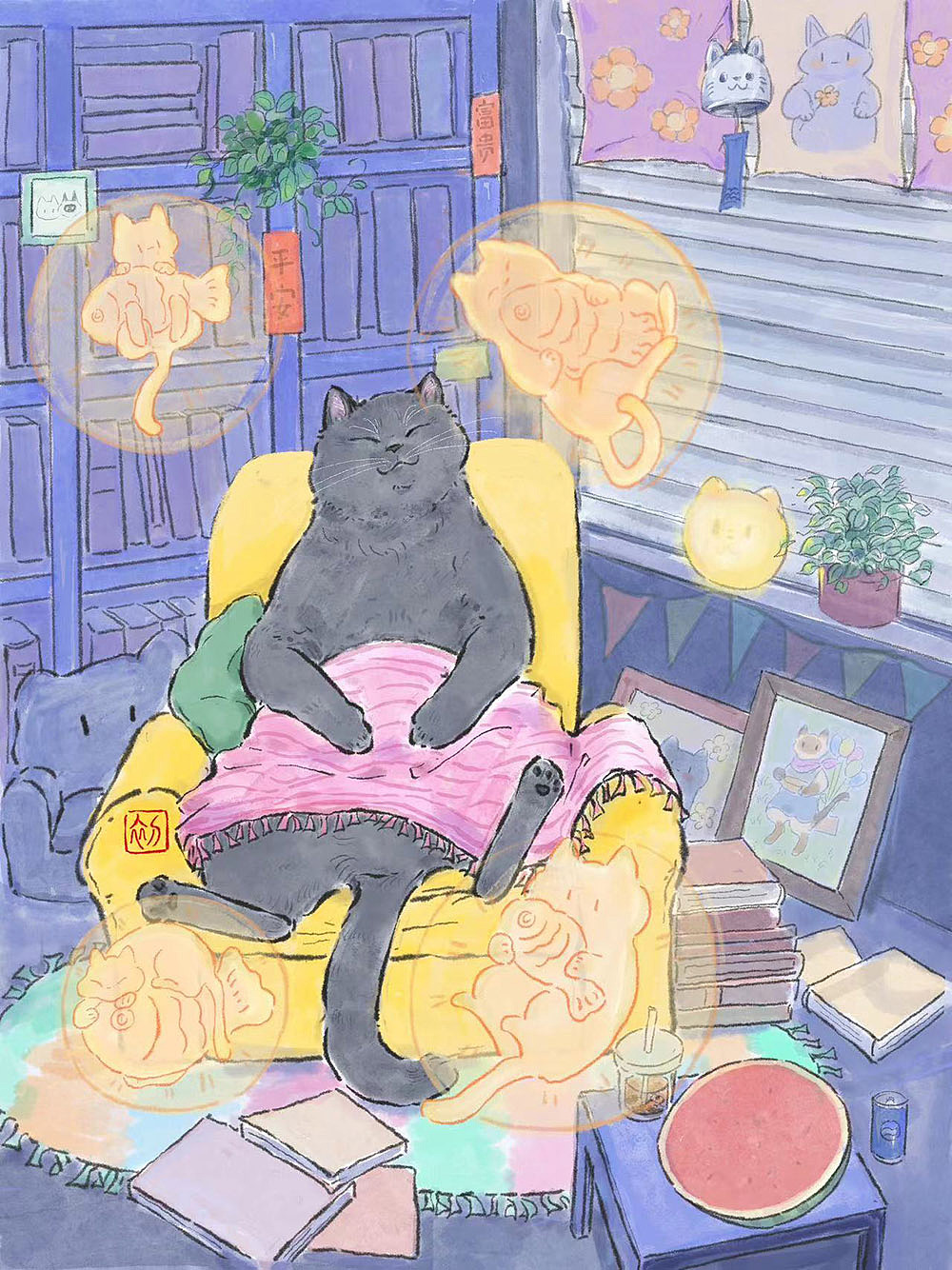 蓝色系列（图ZMzQ4MzE2NTk2） - 艺术插画 - 站酷设计师一碗鲜肉小馄饨原创素材 - 站酷ZCOOL
