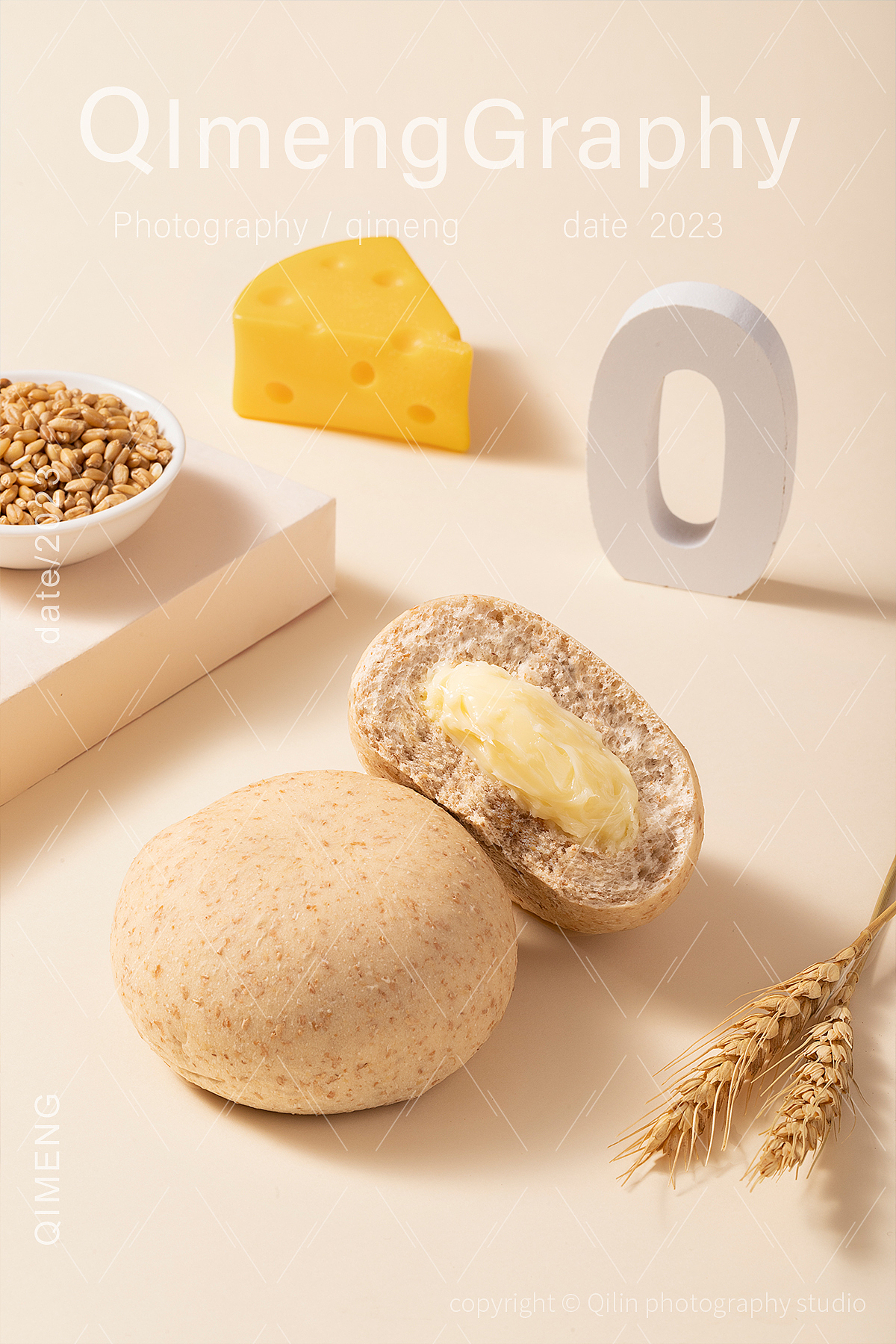 面包饼干零食摄影|夹心流心软欧包 苏打饼干X启梦摄影