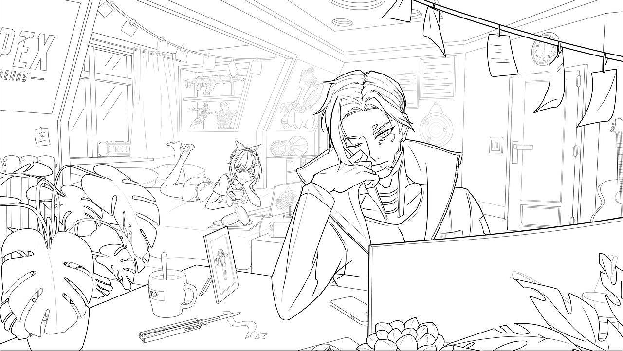 两个思考者(CG美术基础)