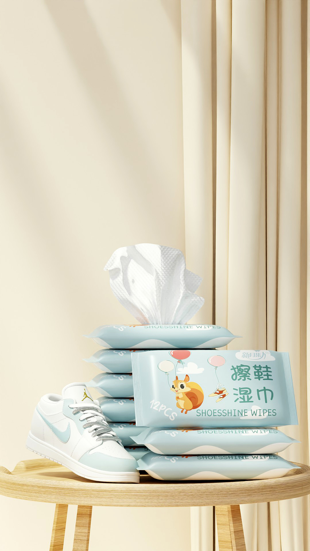 湿巾作品擦鞋和厨房