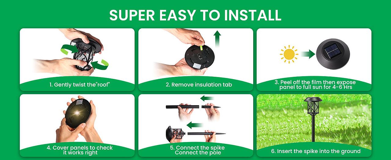 太阳能八芒星地插灯