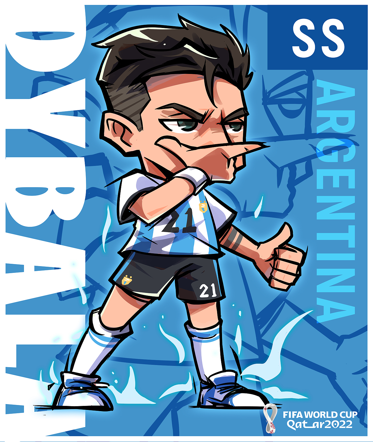 手绘世界杯Q版球星卡（图ZMzI1NDUyODQ0） - IP形象 - 站酷设计师插画师小光sir原创素材 - 站酷ZCOOL
