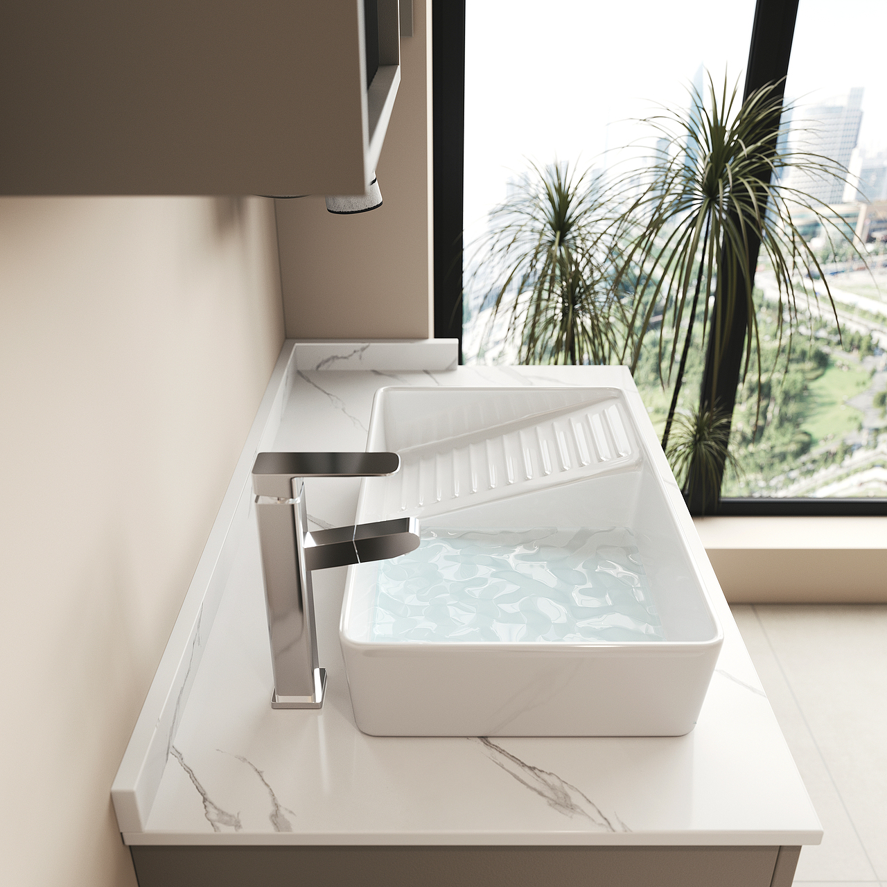 产品场景渲染 阳台柜