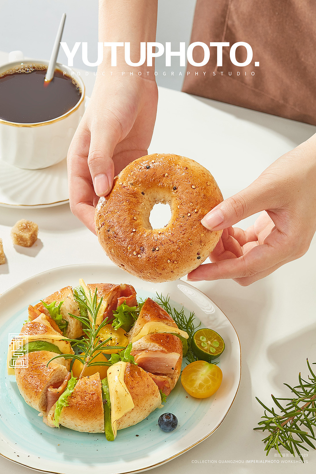 食品摄影 丨贝果面包（图ZMzU1NzgxNzM2） - 产品摄影 - 站酷设计师广州御图摄影原创素材 - 站酷ZCOOL