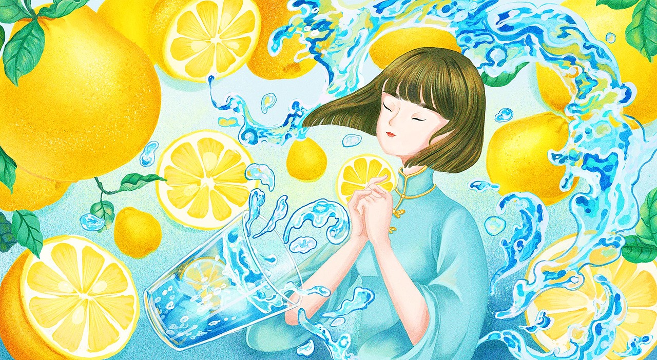 珍视明包装插画