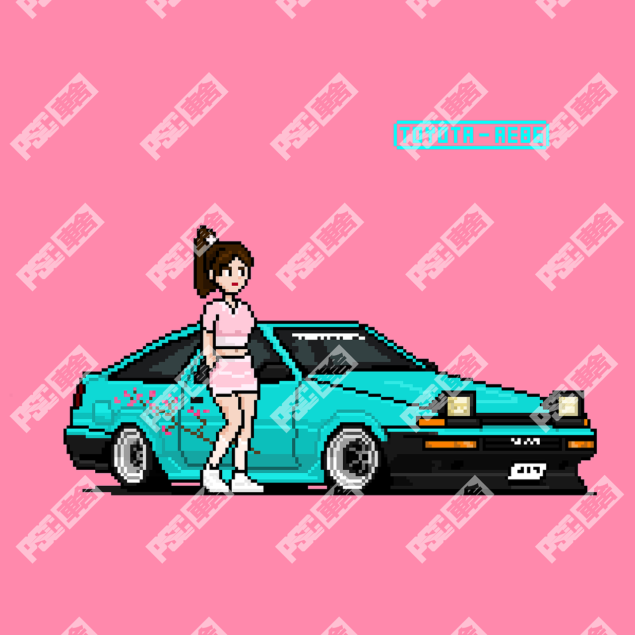 像素插画:改装车PSC PIXEL