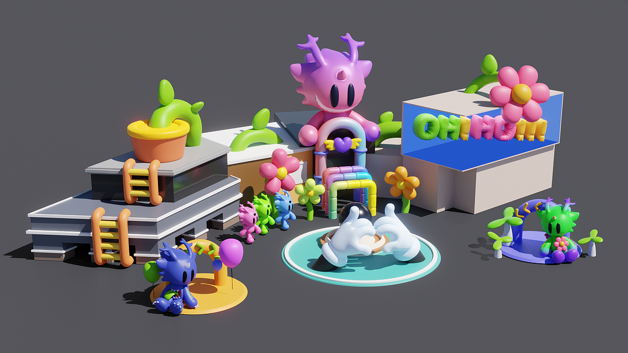 潮流艺术潮玩IP设计-奇异角（异角龙）