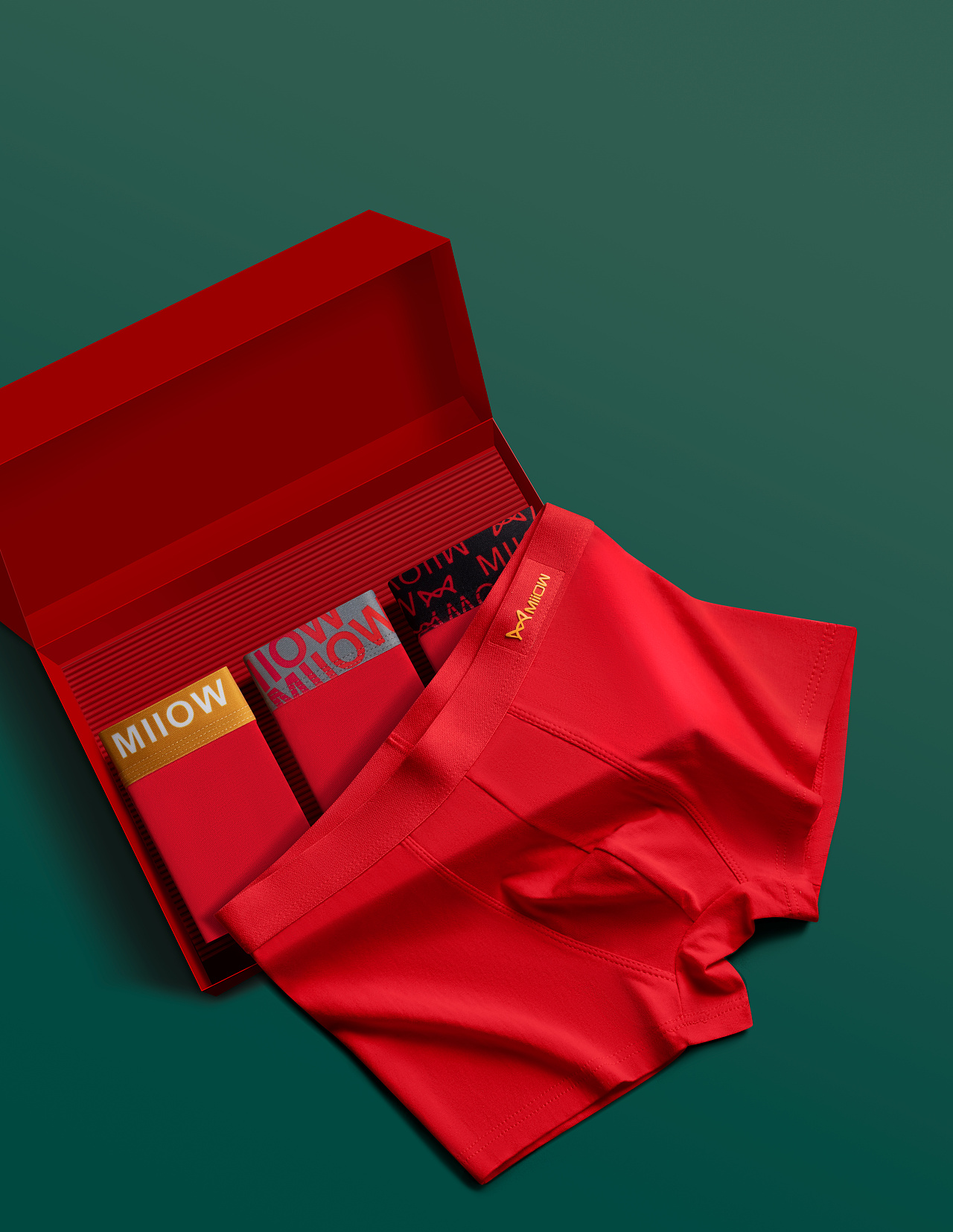 猫人鸿运内衣内裤袜子套装静物拍摄修图