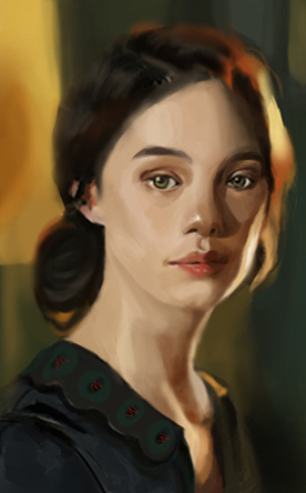 成熟气质少女临摹