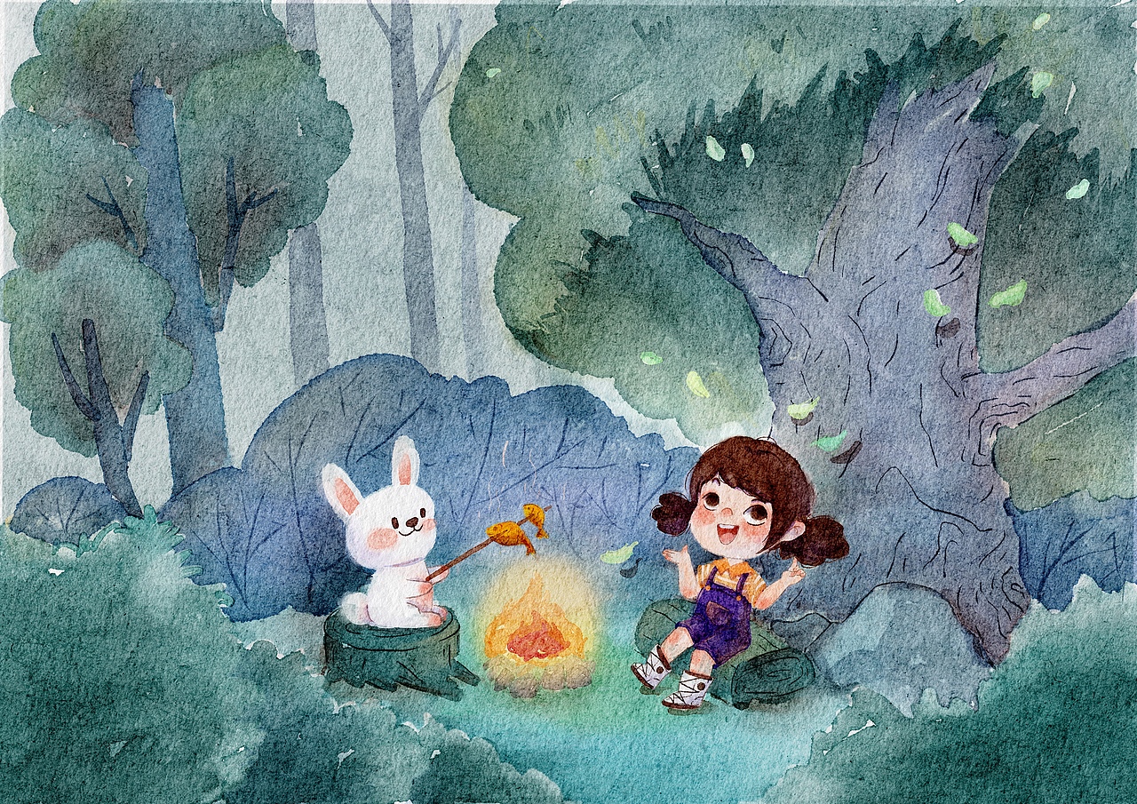 儿童插画——风景进阶班毕业啦~~