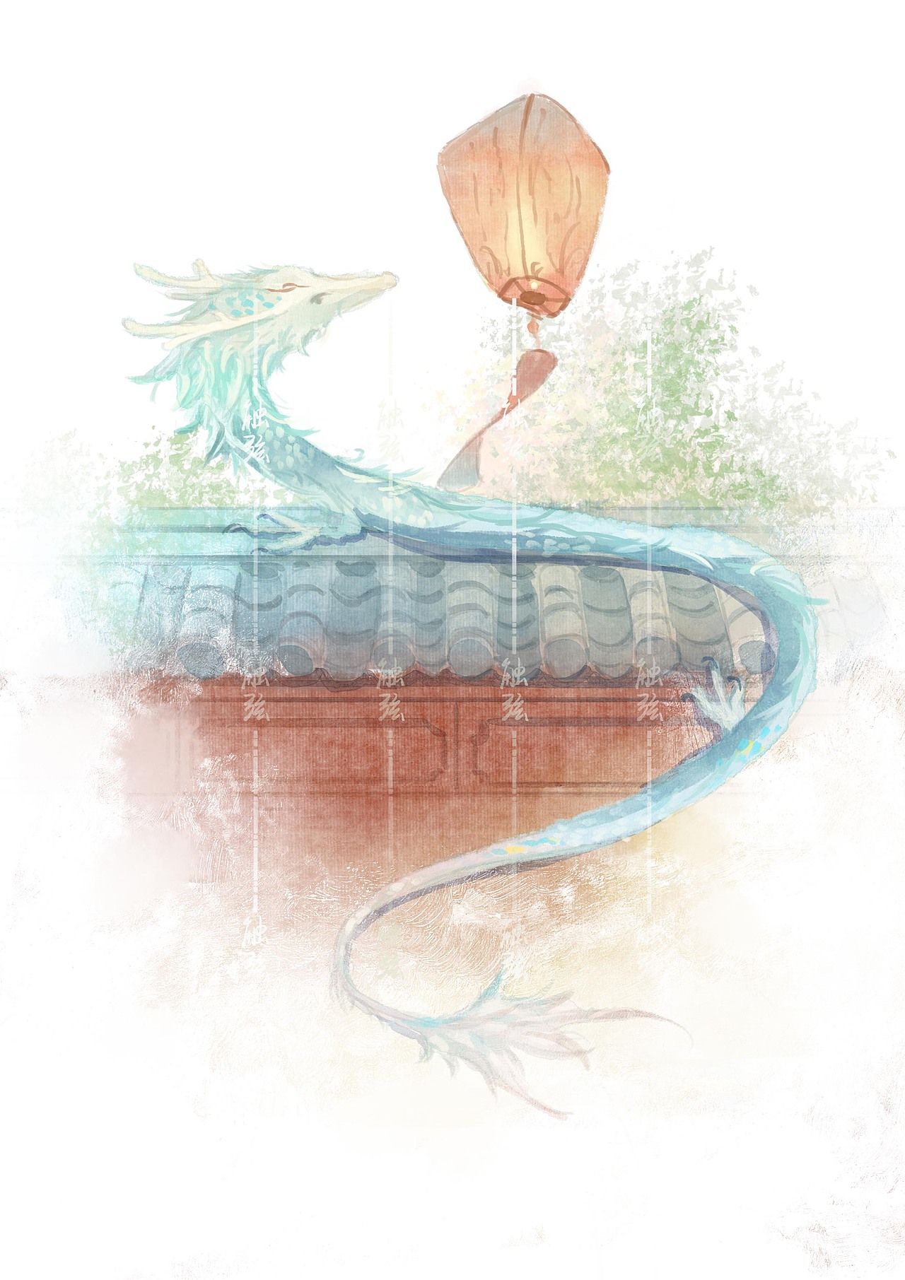 水彩小花卉和龙（图ZMzM3MzYxODk2） - 商业插画 - 站酷设计师触弦原创素材 - 站酷ZCOOL