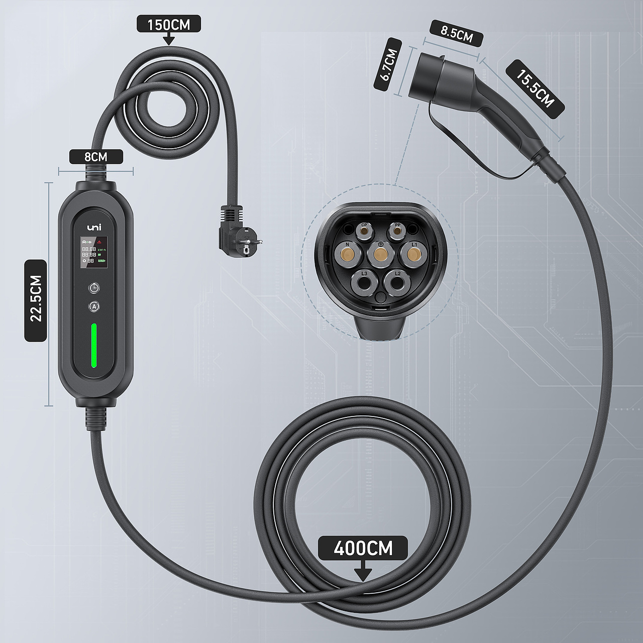 uni | EV新能源汽车充电枪亚马逊主副图/A+（图ZMzY1NTgwNjY4） - 产品 - 站酷设计师YEccg图形原创素材 - 站酷ZCOOL