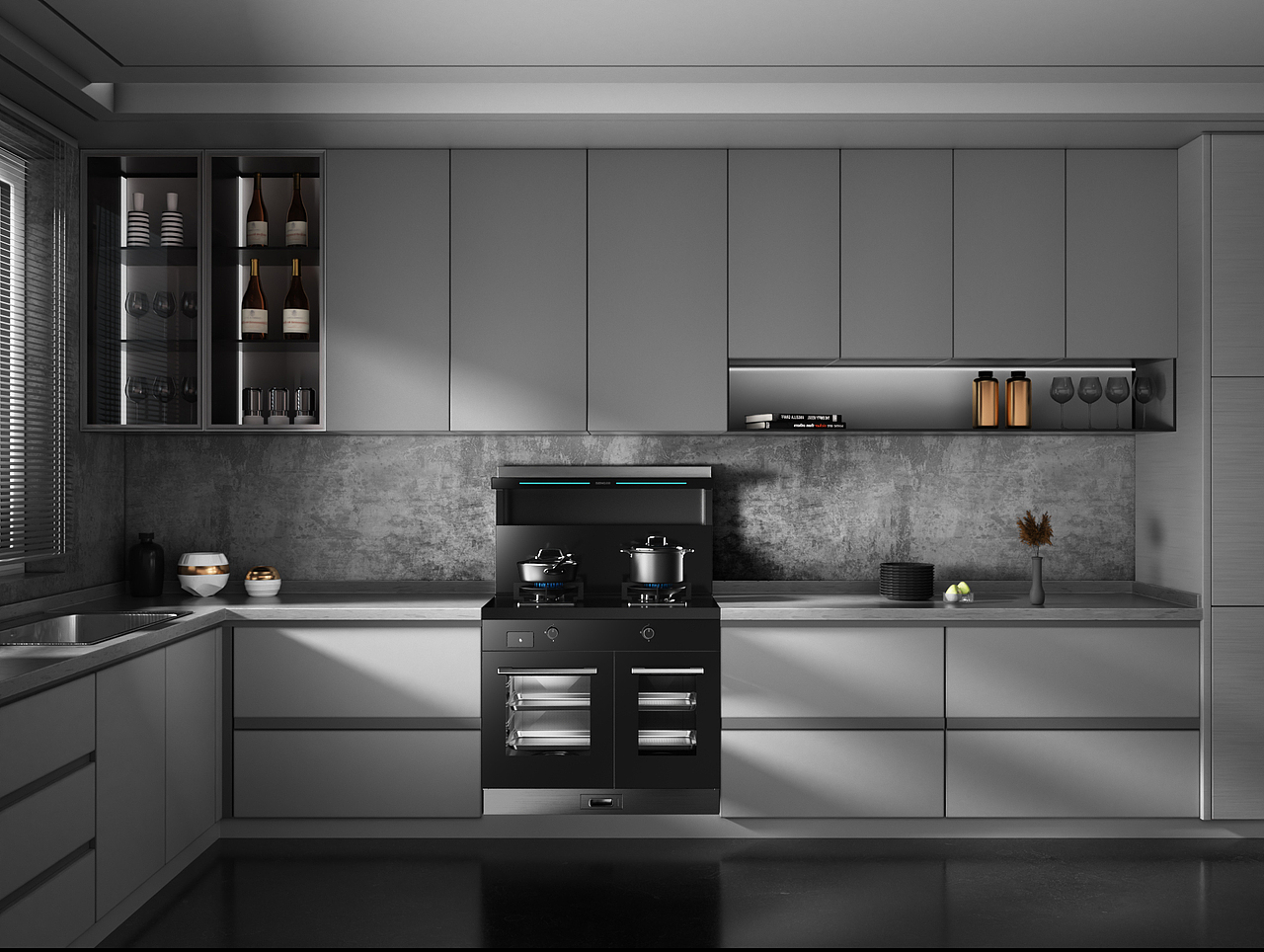 静态 | 两款集成灶详情页渲染（图ZMzIwNDQyNDg0） - 产品 - 站酷设计师卡夫卡穿越风暴原创素材 - 站酷ZCOOL