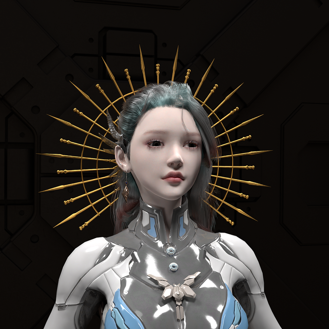 赛博朋克虚拟人元宇宙设计作品——阿丽塔_老铁爱吃葱-站酷zcool