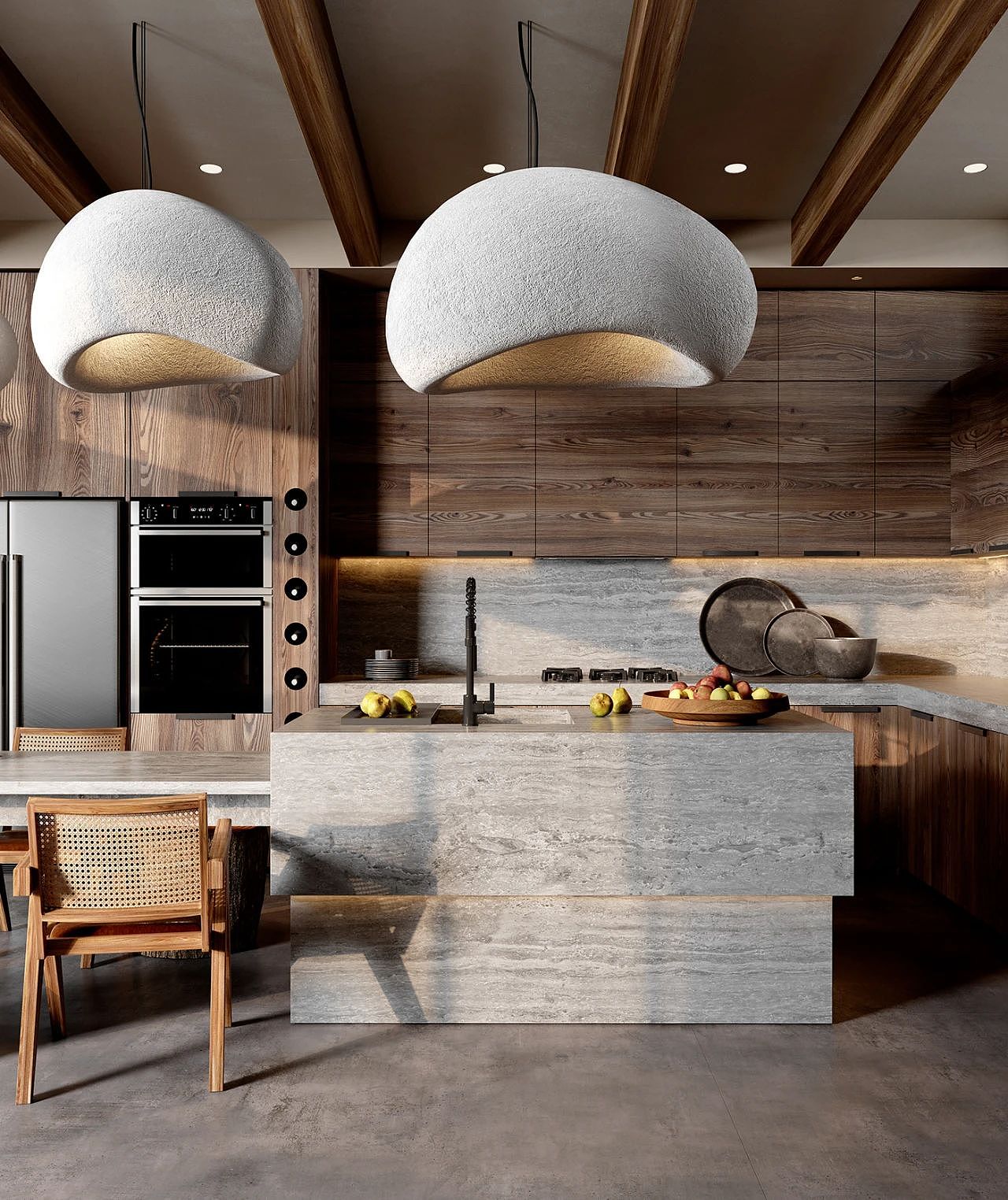 家装案例赏析——美式侘寂 | 原始的质朴感