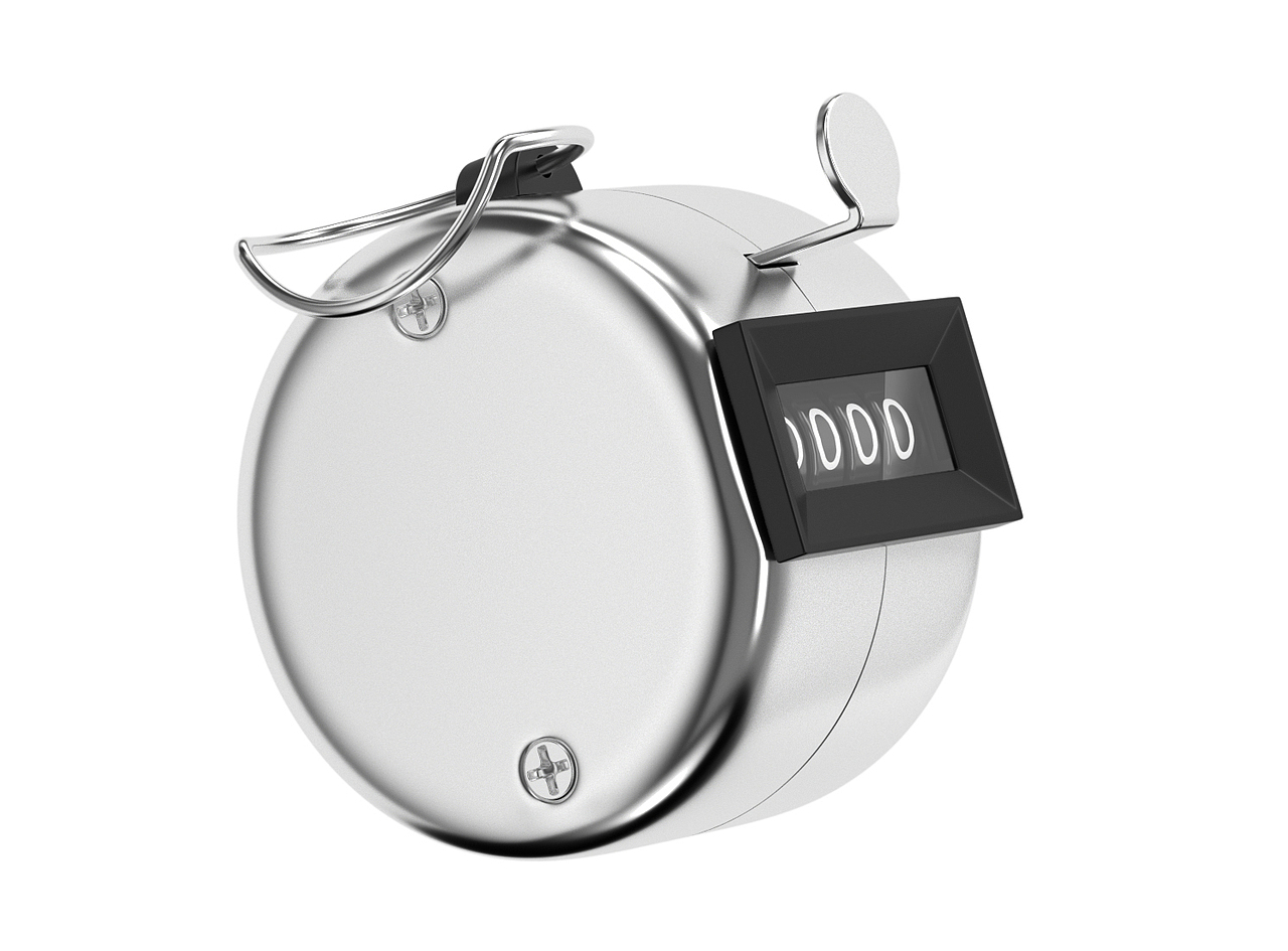 不锈钢计时器金属产品建模渲染