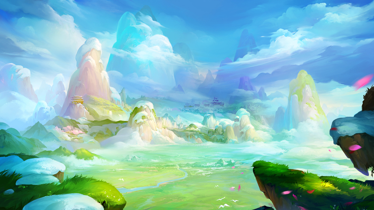 游戏插画-游戏场景原画/修图作品