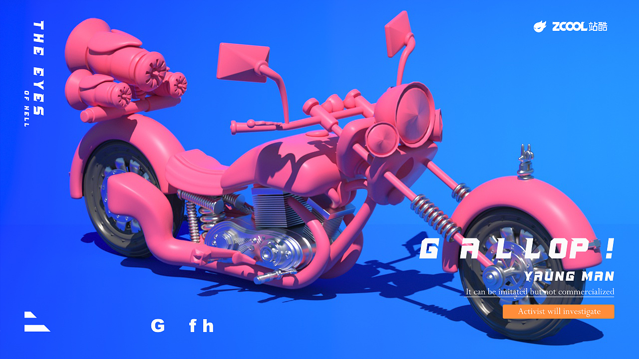 C4D-越野摩托（图ZMzIwNjA0MDUy） - 机械/交通 - 站酷设计师Blue_Designer_M原创素材 - 站酷ZCOOL