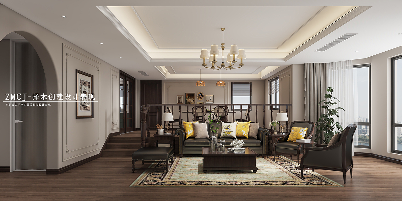 简美风格全屋—择木创建柒柒效果图