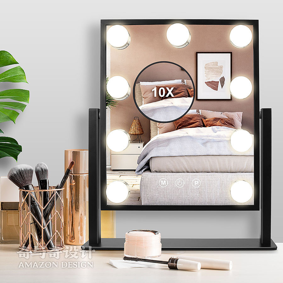 跨境电商 亚马逊主附图设计案例 化妆镜拍照设计