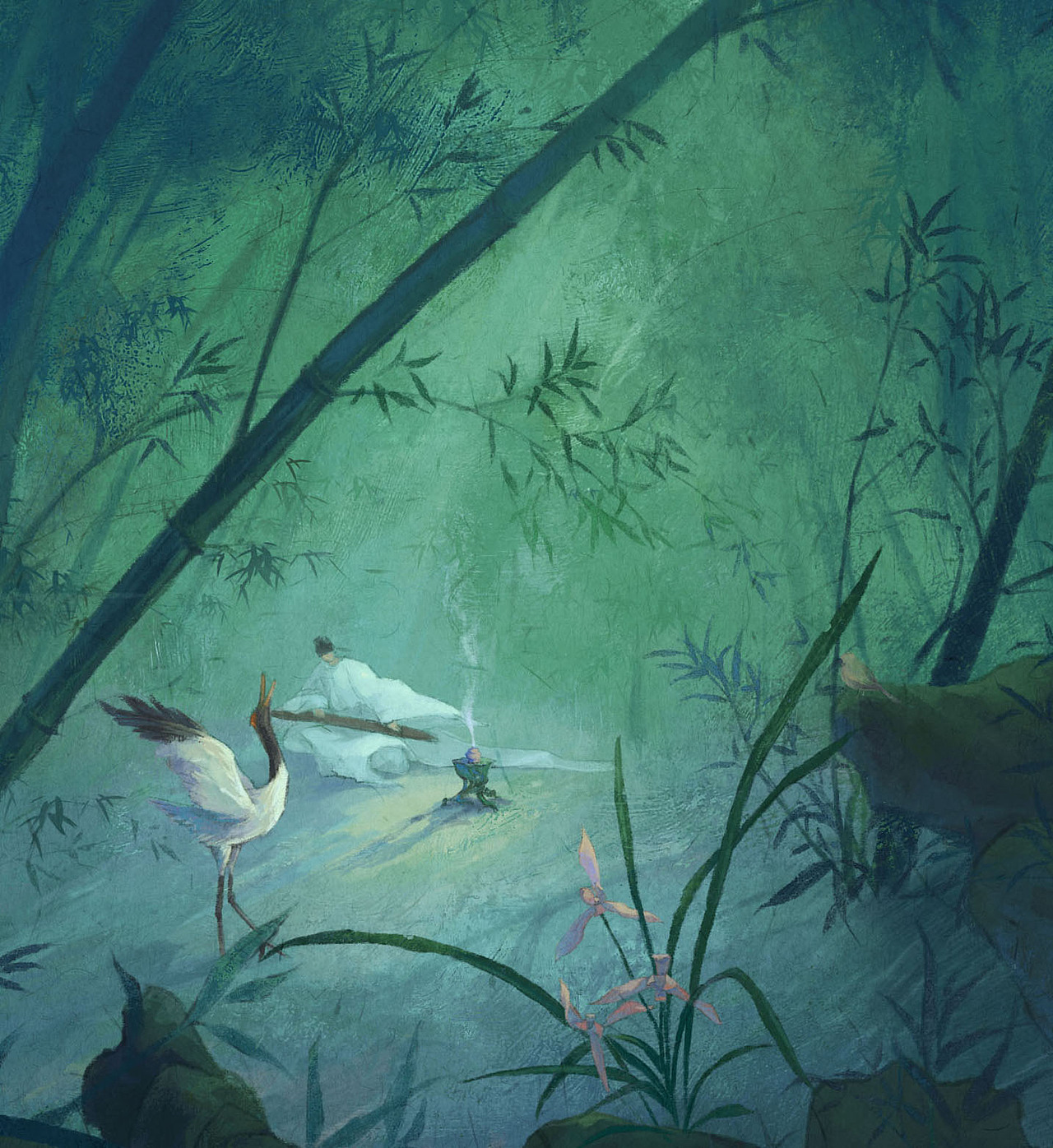 竹里馆（图ZMzU0NTYzNTky） - 商业插画 - 站酷设计师牧之的插画原创素材 - 站酷ZCOOL