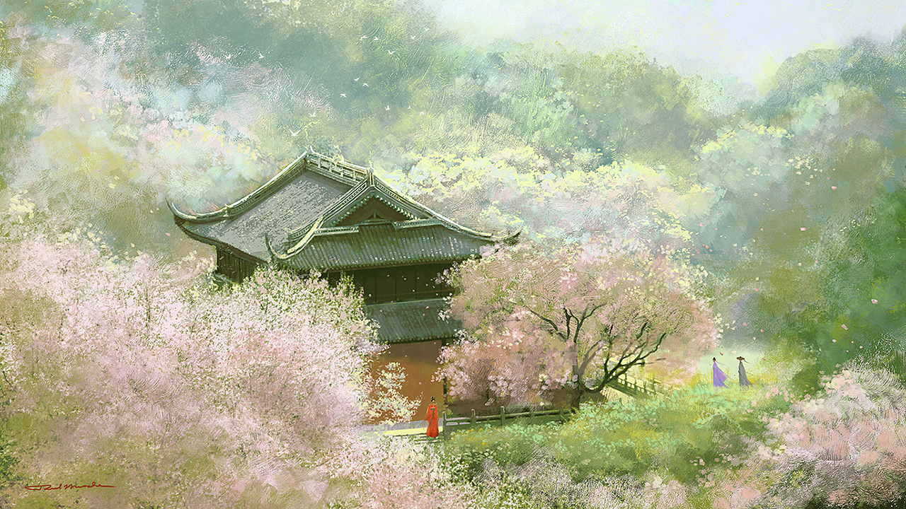 春日终曲（图ZMzQwMjMxODY0） - 艺术插画 - 站酷设计师RedMatcha_原创素材 - 站酷ZCOOL