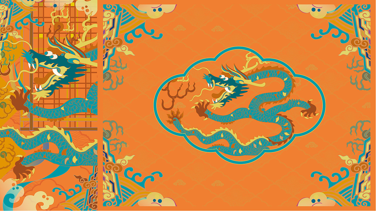 故宫宫廷文化2023龙年主题图库《九龙升腾》