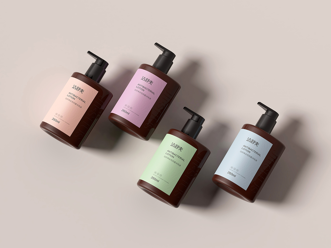 JIESHUS洁舒爽品牌LOGO、瓶器、产品包装方案设计